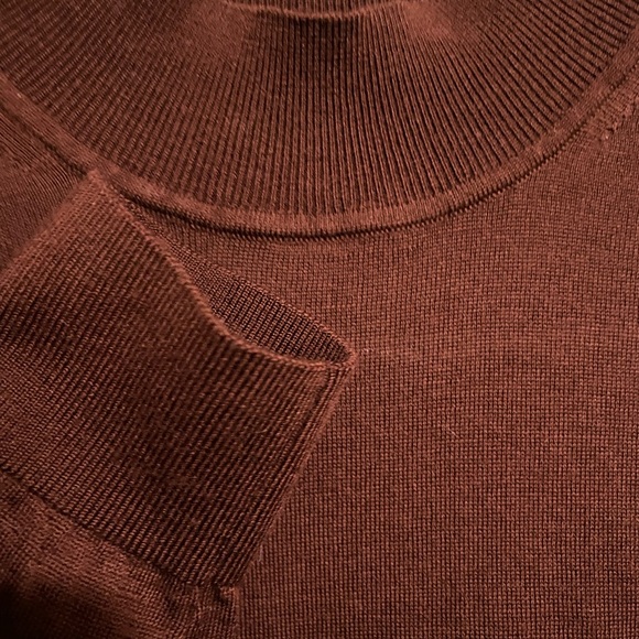 MASSIMO DUTTI MERINO Wool Mock Turtleneck Jersey M Men Warm Sweater - Picture 8 of 15